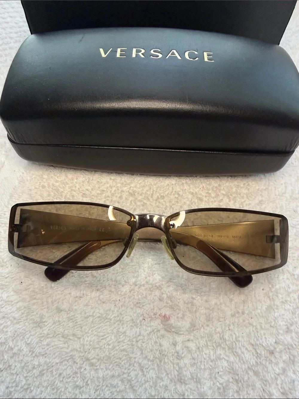 Versace Versus Unisex Slim Rectangular Sunglasses
